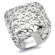 TK133 - High polished (no plating) Stainless Steel Ring with No Stone-0