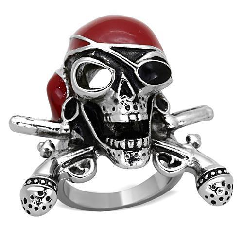 TK1374 - High polished (no plating) Stainless Steel Ring with Epoxy  in Siam-0