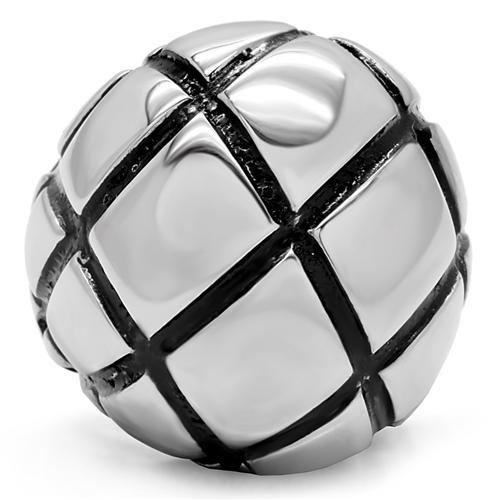 TK139 - High polished (no plating) Stainless Steel Ring with No Stone-2