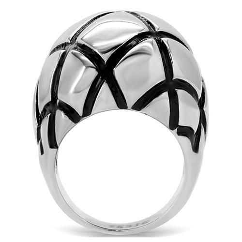 TK139 - High polished (no plating) Stainless Steel Ring with No Stone-3
