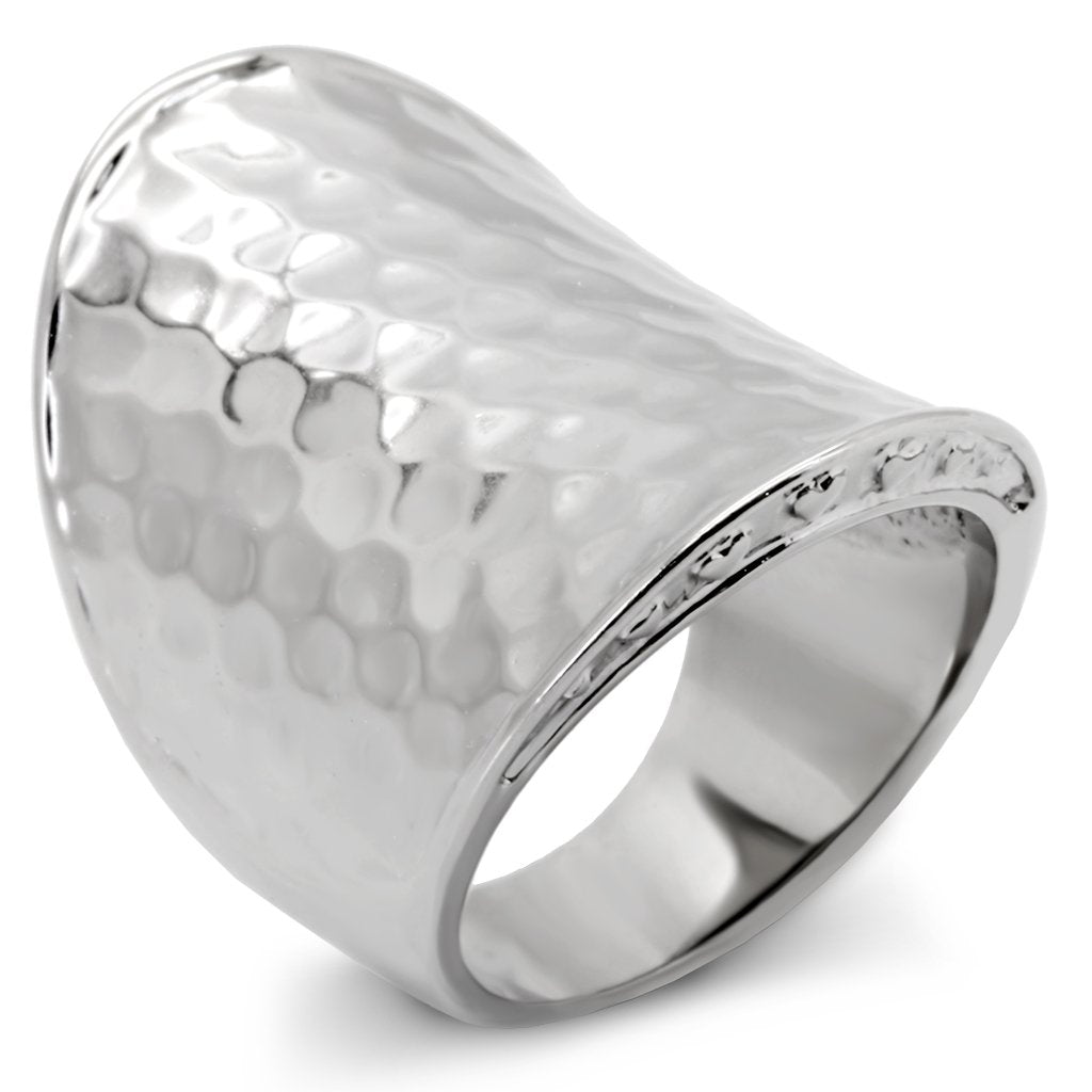 TK140 - High polished (no plating) Stainless Steel Ring with No Stone-0