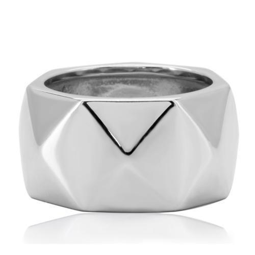 TK142 - High polished (no plating) Stainless Steel Ring with No Stone-2