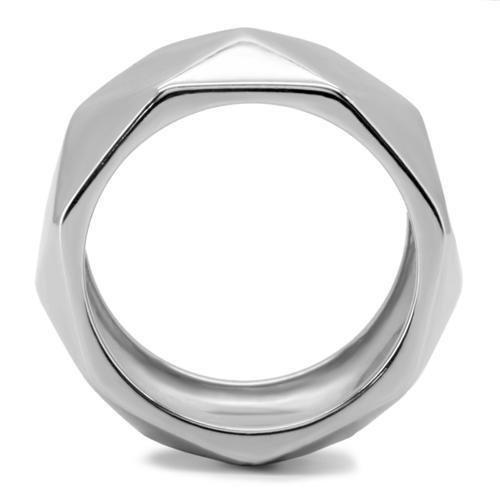 TK142 - High polished (no plating) Stainless Steel Ring with No Stone-3