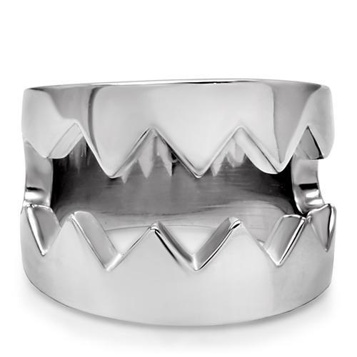 TK143 - High polished (no plating) Stainless Steel Ring with No Stone-2