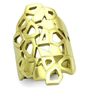 TK1446 - IP Gold(Ion Plating) Stainless Steel Ring with No Stone-0