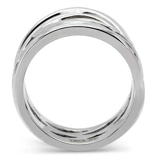 TK144 - High polished (no plating) Stainless Steel Ring with No Stone-3