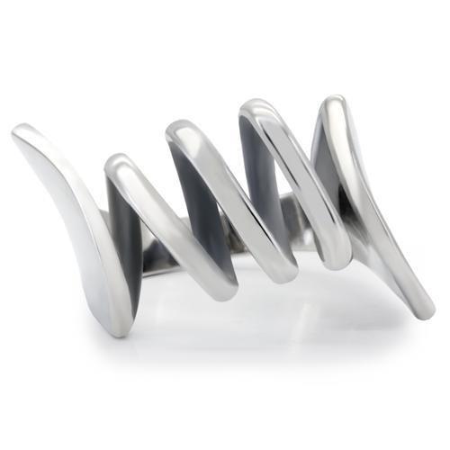 TK145 - High polished (no plating) Stainless Steel Ring with No Stone-2