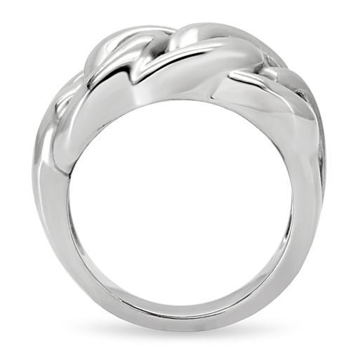 TK147 - High polished (no plating) Stainless Steel Ring with No Stone-3