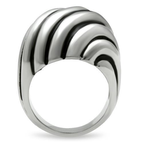 TK148 - High polished (no plating) Stainless Steel Ring with No Stone-3