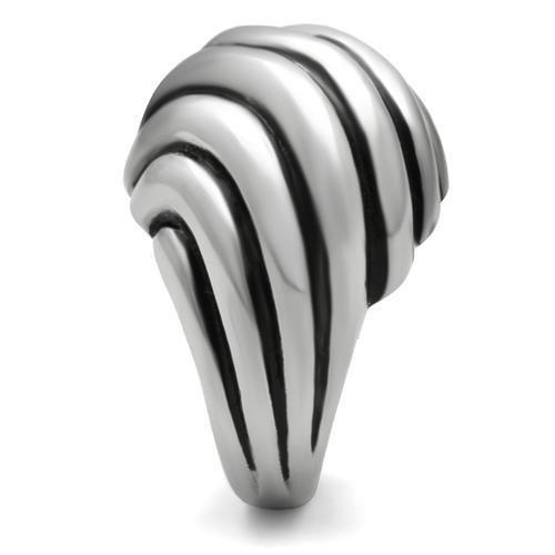 TK148 - High polished (no plating) Stainless Steel Ring with No Stone-4
