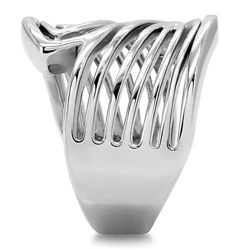 TK153 - High polished (no plating) Stainless Steel Ring with No Stone-4