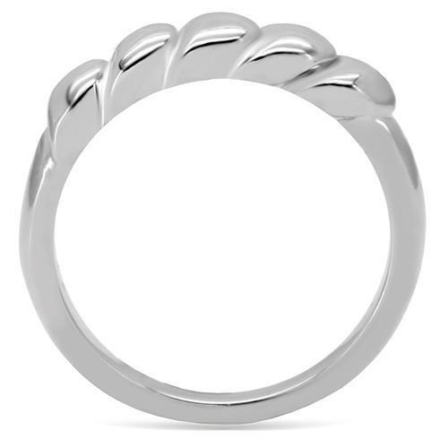 TK159 - High polished (no plating) Stainless Steel Ring with No Stone-3