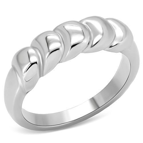TK159 - High polished (no plating) Stainless Steel Ring with No Stone-0