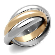 TK1670 - Two-Tone IP Rose Gold Stainless Steel Ring with No Stone-0