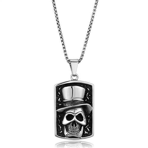 TK1985 - High polished (no plating) Stainless Steel Necklace with No Stone-0