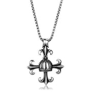 TK1987 - High polished (no plating) Stainless Steel Necklace with No Stone-0