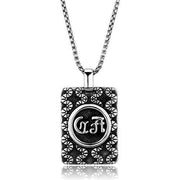 TK1992 - High polished (no plating) Stainless Steel Necklace with No Stone-0
