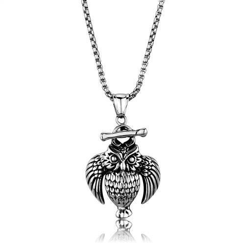 TK1996 - High polished (no plating) Stainless Steel Necklace with No Stone-0