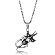 TK1997 - High polished (no plating) Stainless Steel Necklace with No Stone-0