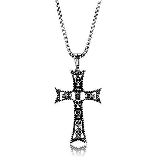 TK1999 - High polished (no plating) Stainless Steel Necklace with No Stone-0