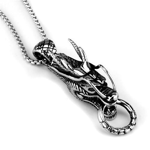 TK2005 - High polished (no plating) Stainless Steel Necklace with No Stone-0