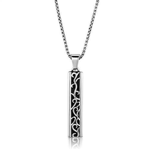 TK2007 - High polished (no plating) Stainless Steel Necklace with No Stone-0