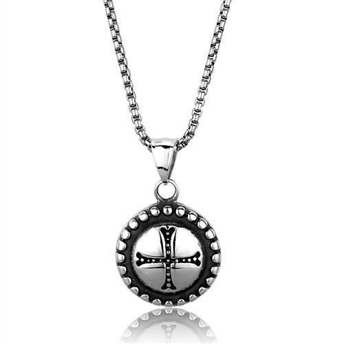 TK2009 - High polished (no plating) Stainless Steel Necklace with No Stone-0