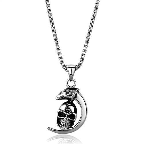 TK2012 - High polished (no plating) Stainless Steel Necklace with No Stone-0