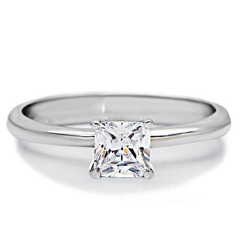TK202 - High polished (no plating) Stainless Steel Ring with AAA Grade CZ  in Clear-2