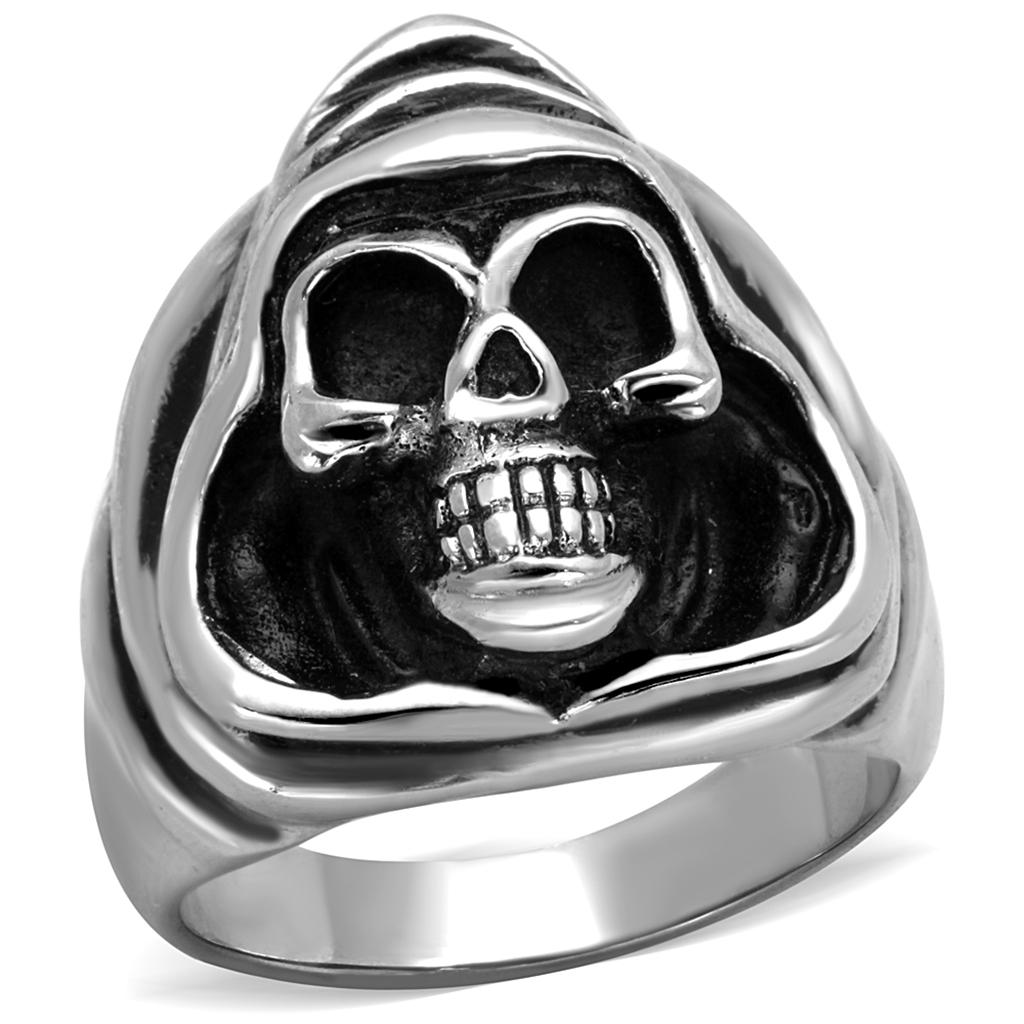 TK2063 - High polished (no plating) Stainless Steel Ring with No Stone-0