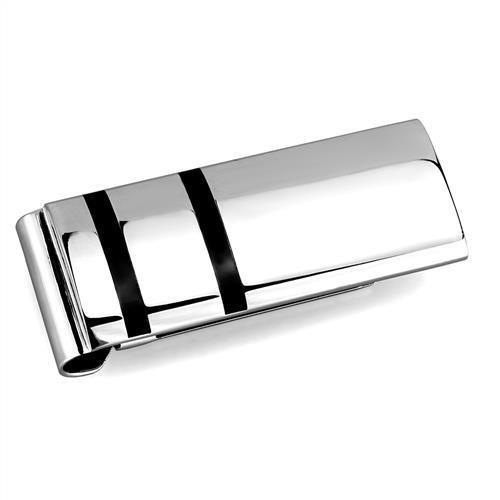 TK2071 - High polished (no plating) Stainless Steel Money clip with No Stone-0