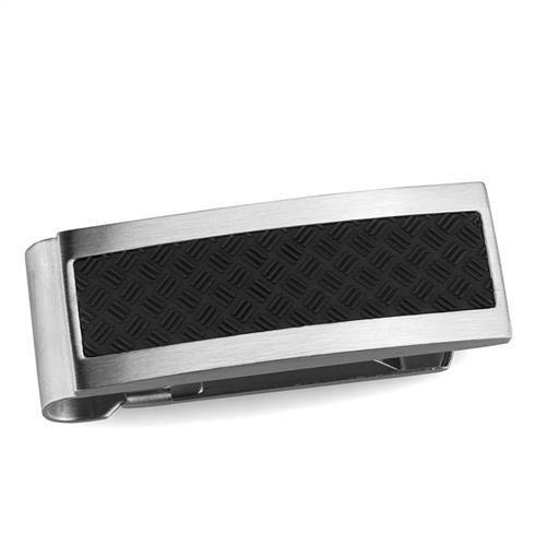 TK2076 - High polished (no plating) Stainless Steel Money clip with No Stone-0