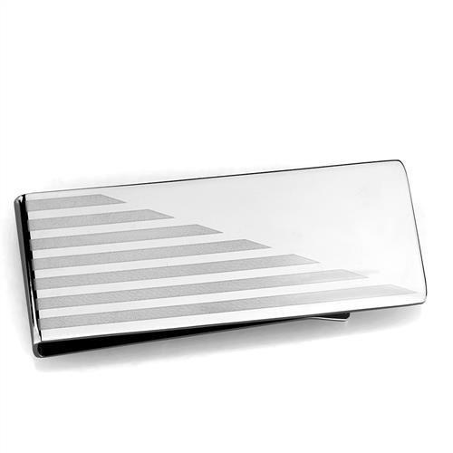 TK2077 - High polished (no plating) Stainless Steel Money clip with No Stone-0
