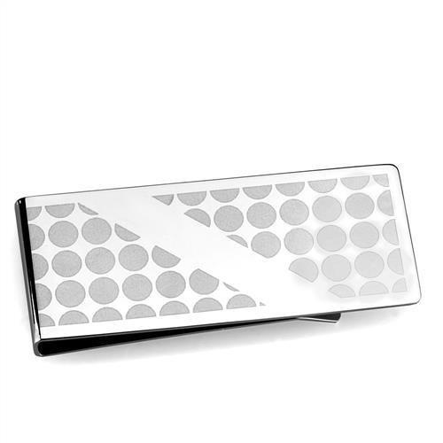 TK2082 - High polished (no plating) Stainless Steel Money clip with No Stone-0