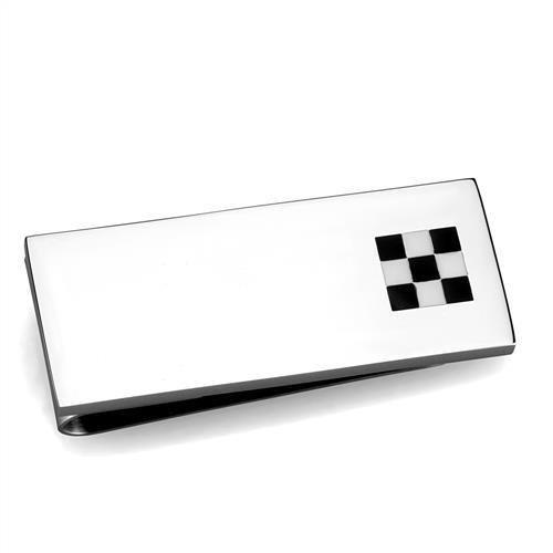 TK2084 - High polished (no plating) Stainless Steel Money clip with No Stone-0