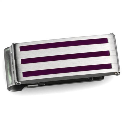 TK2086 - High polished (no plating) Stainless Steel Money clip with No Stone-0