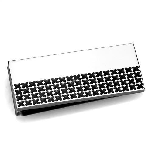 TK2088 - High polished (no plating) Stainless Steel Money clip with No Stone-0