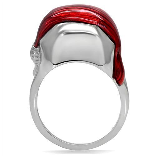 TK210 - High polished (no plating) Stainless Steel Ring with No Stone-4