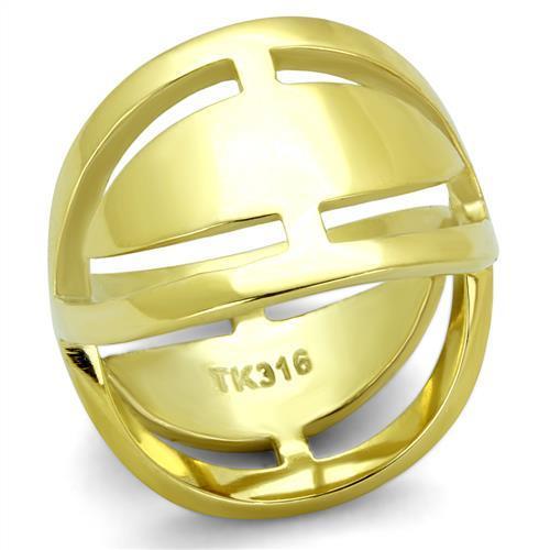 TK2157 - IP Gold(Ion Plating) Stainless Steel Ring with No Stone-0