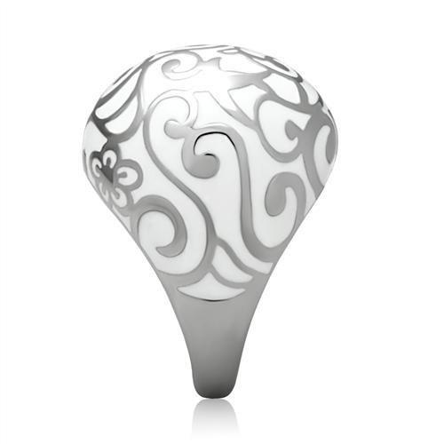 TK215 - High polished (no plating) Stainless Steel Ring with No Stone-2