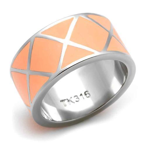 TK218 - High polished (no plating) Stainless Steel Ring with No Stone-0