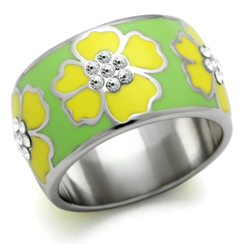 TK221 - High polished (no plating) Stainless Steel Ring with No Stone-0