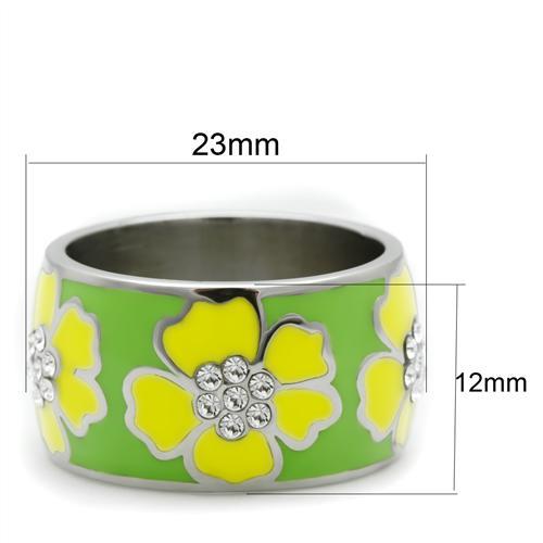 TK221 - High polished (no plating) Stainless Steel Ring with No Stone-1
