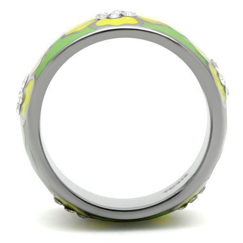 TK221 - High polished (no plating) Stainless Steel Ring with No Stone-3