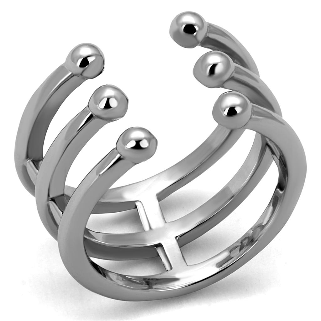 TK2267 - High polished (no plating) Stainless Steel Ring with No Stone-0
