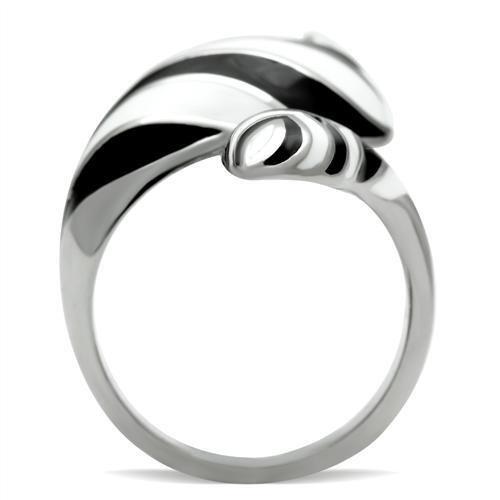 TK227 - High polished (no plating) Stainless Steel Ring with No Stone-3