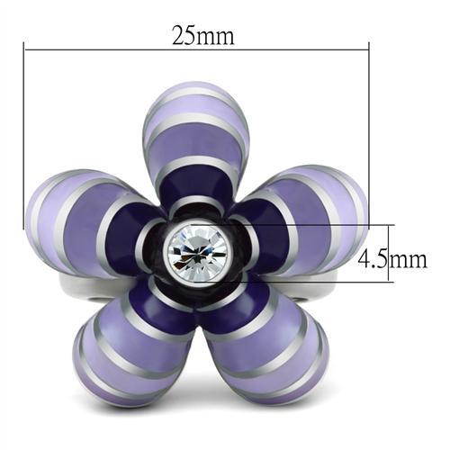 TK229 - High polished (no plating) Stainless Steel Ring with No Stone-1