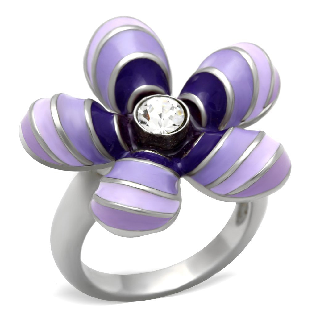 TK229 - High polished (no plating) Stainless Steel Ring with No Stone-0