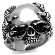 TK2323 - High polished (no plating) Stainless Steel Ring with Epoxy  in Jet-0