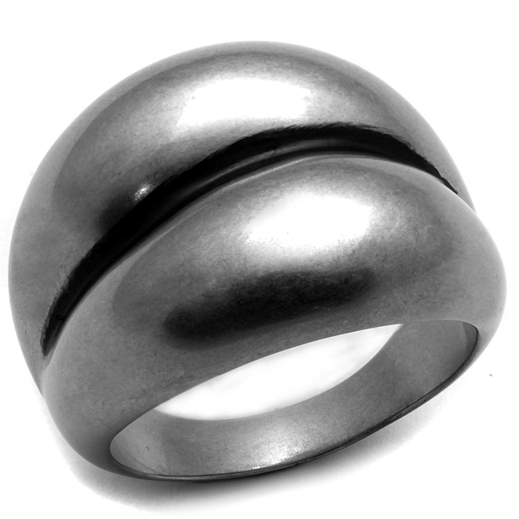 TK2415 - Antique Silver Stainless Steel Ring with No Stone-0
